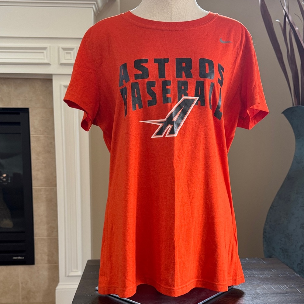 Nike Orange Astros Baseball Short Sleeve Tee